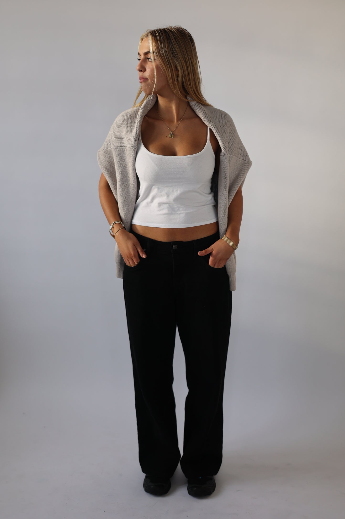 Cream star print- Double Pockets