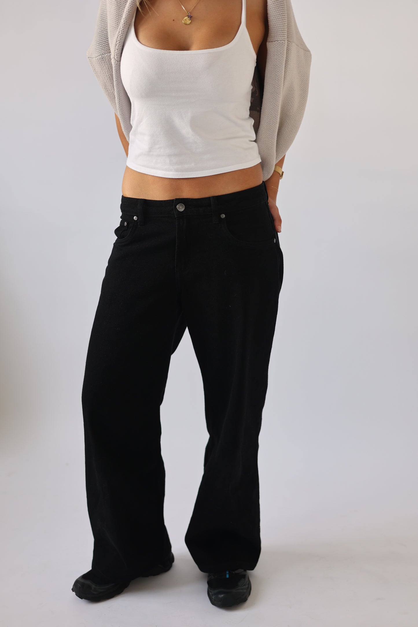 Cream star print- Double Pockets