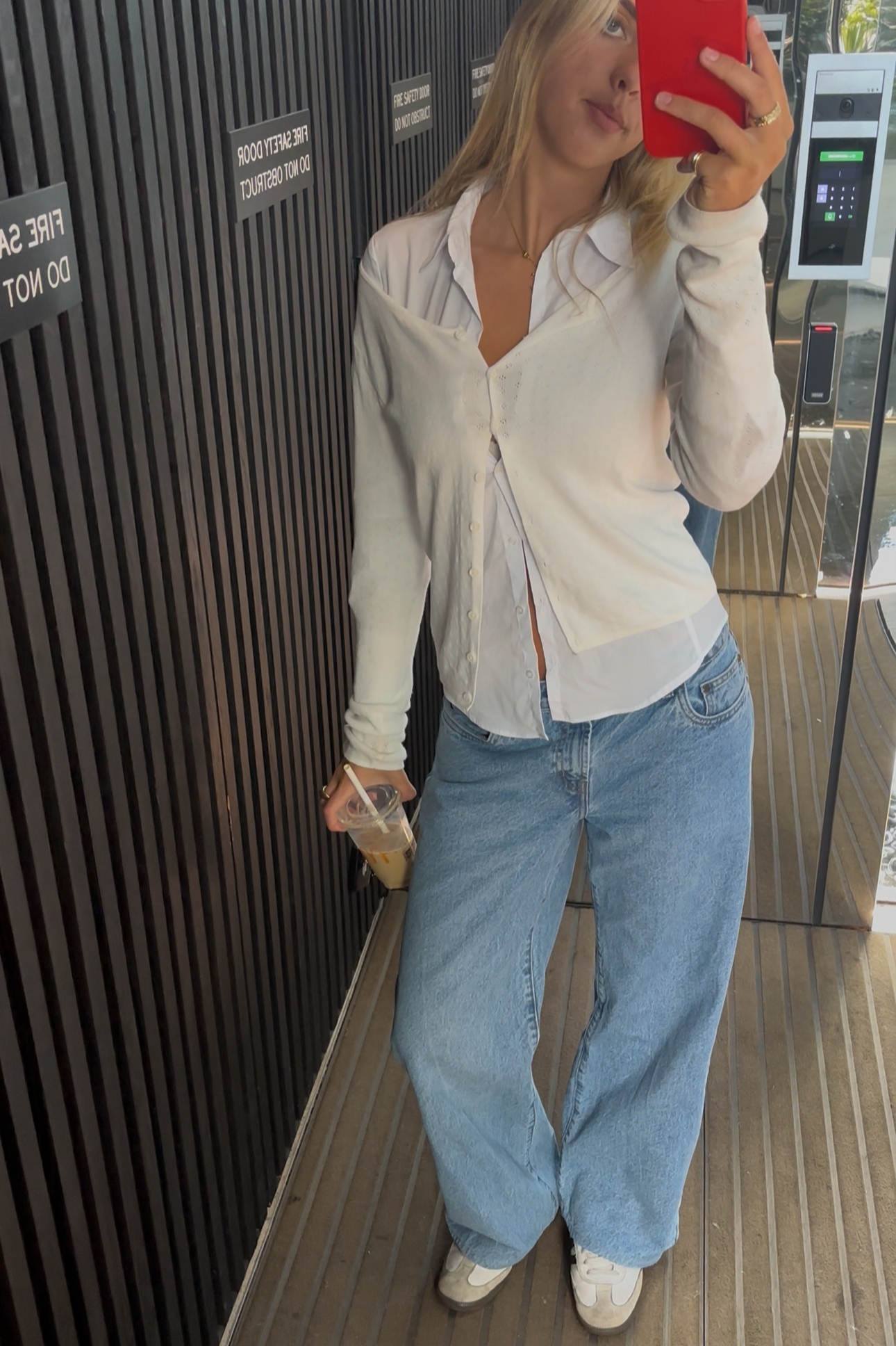 Cream star print- Left Pocket