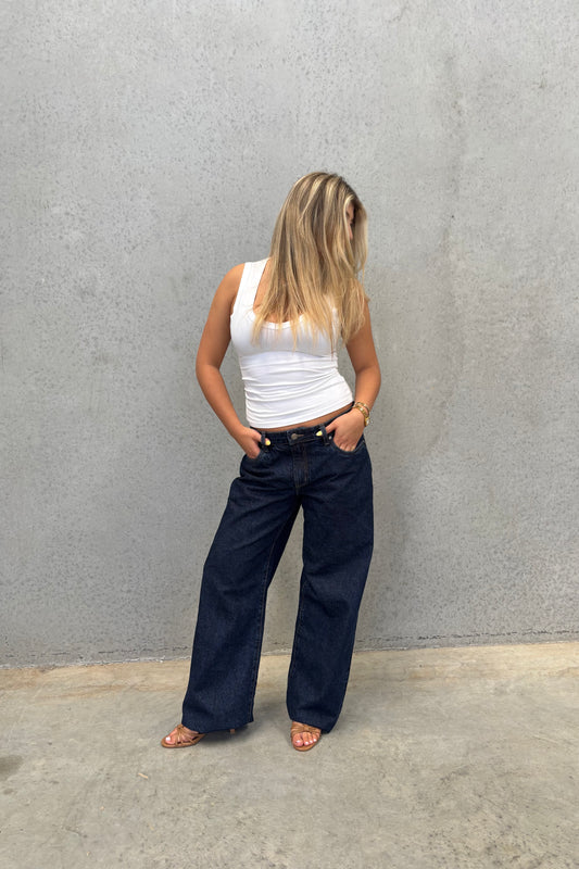 Dark Wash Jeans- No Print