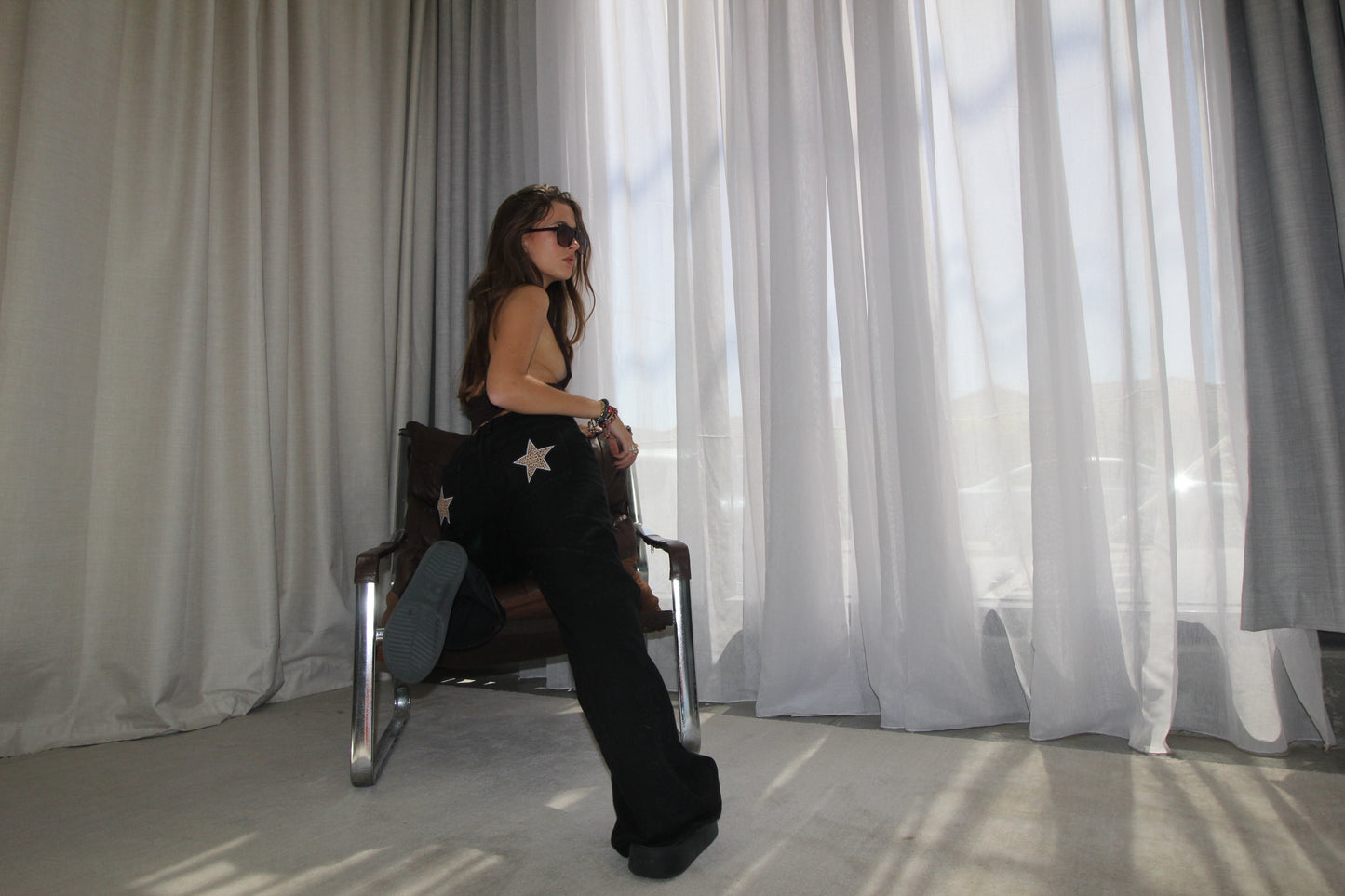 Leopard star print- Double Pockets