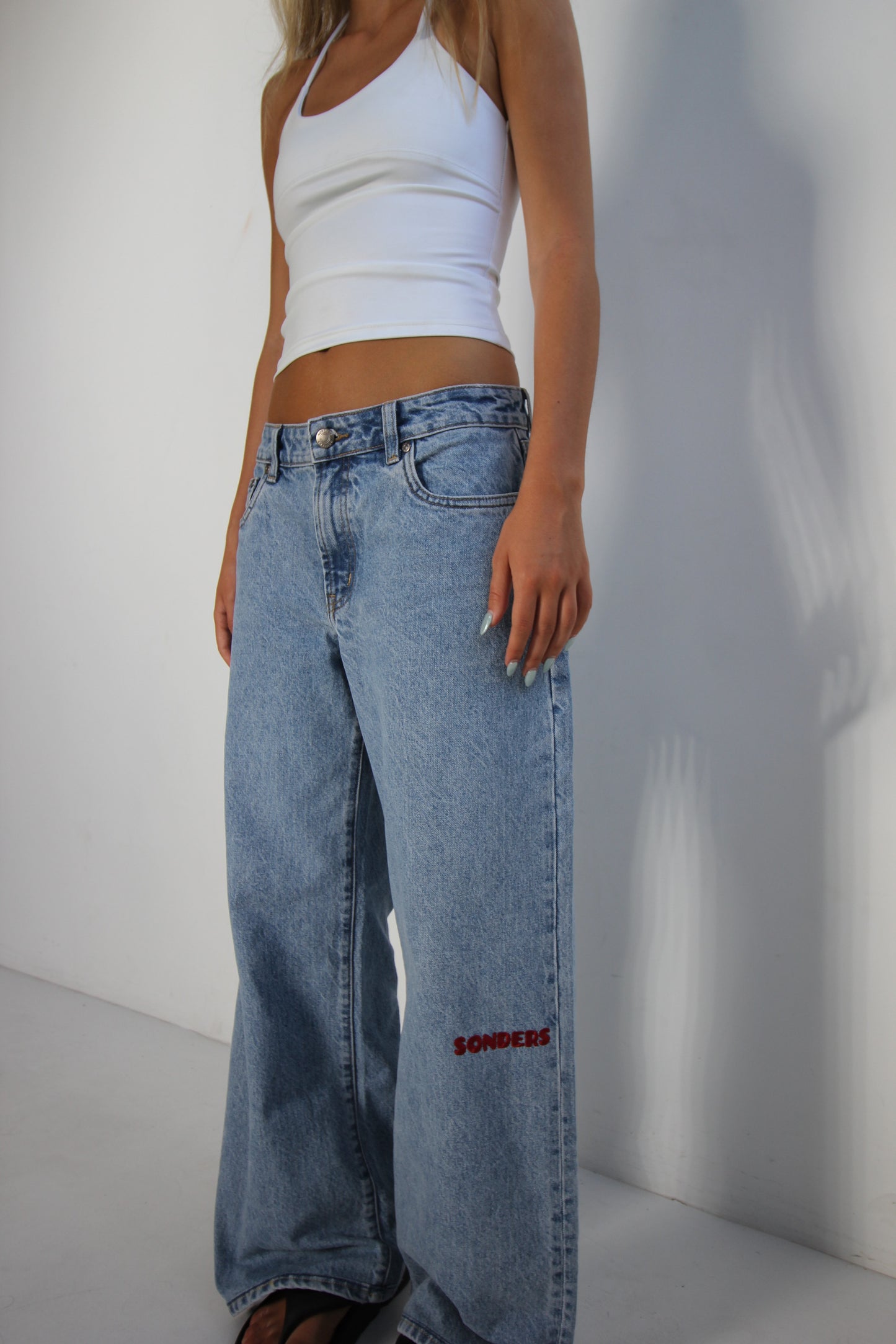 Knee Print- Chilli // Baggy Jean