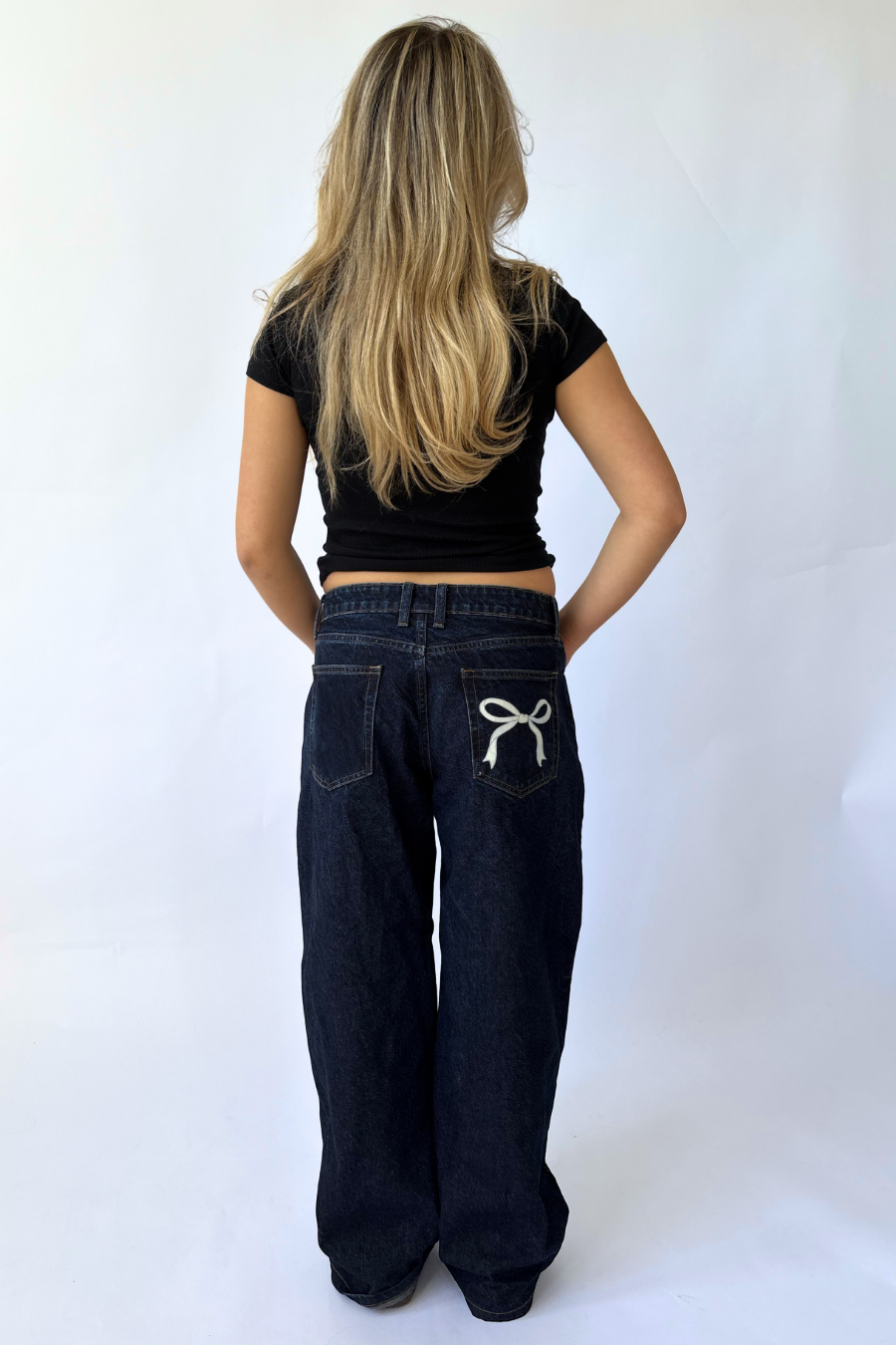Small Bow print-Right pocket