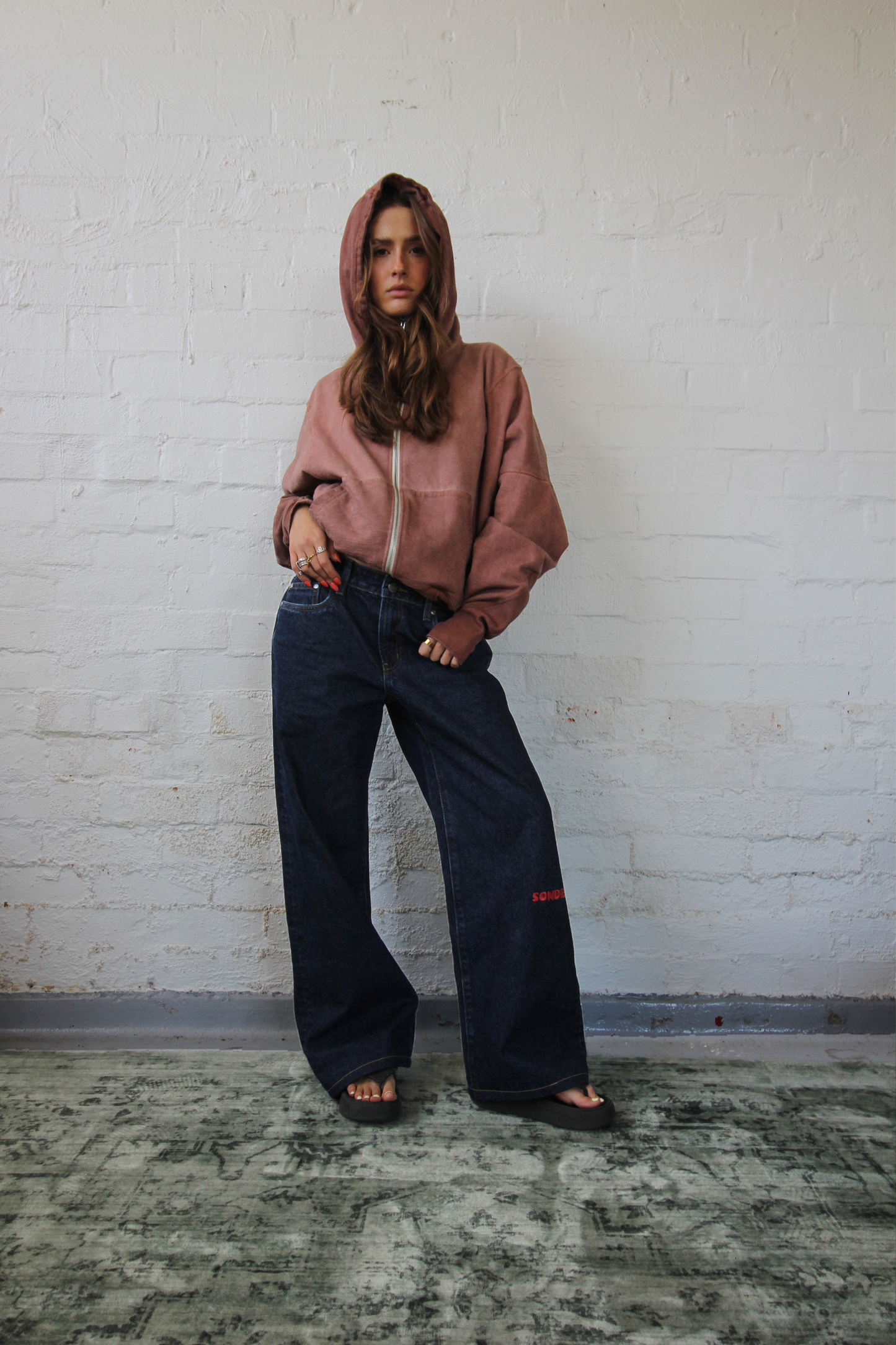 Knee Print- Chilli // Baggy Jean