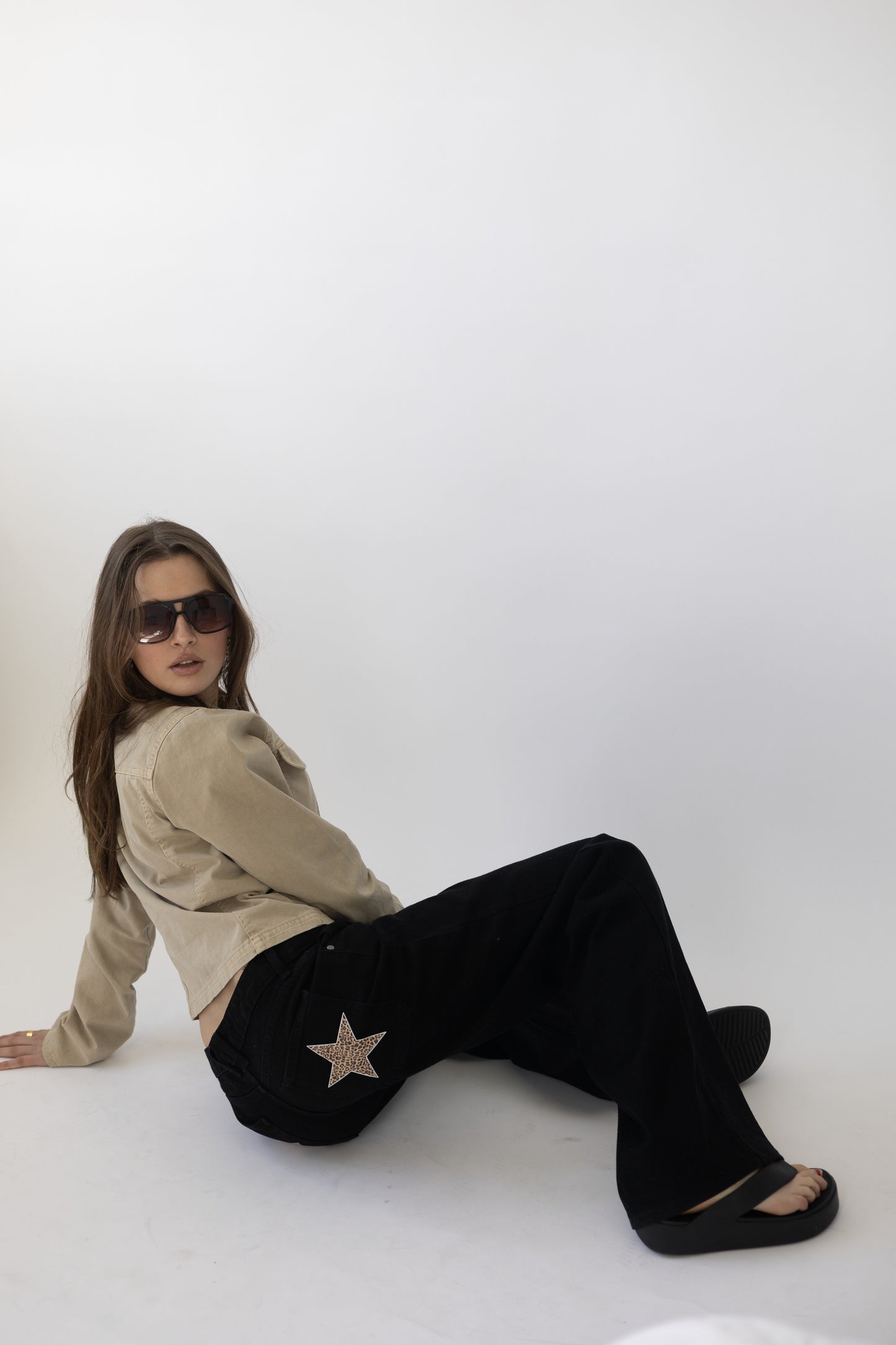 Leopard star print- Double Pockets
