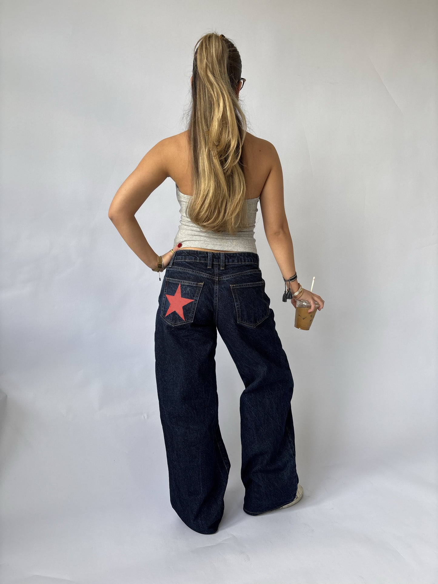 Red star print- Left pocket