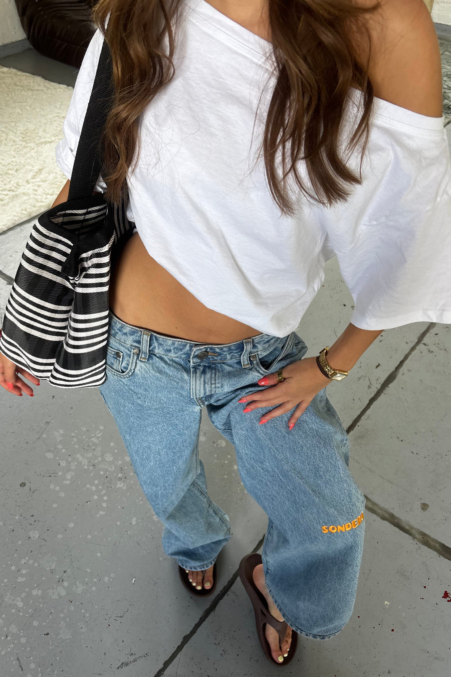 Knee Print- Mango // Baggy Jean
