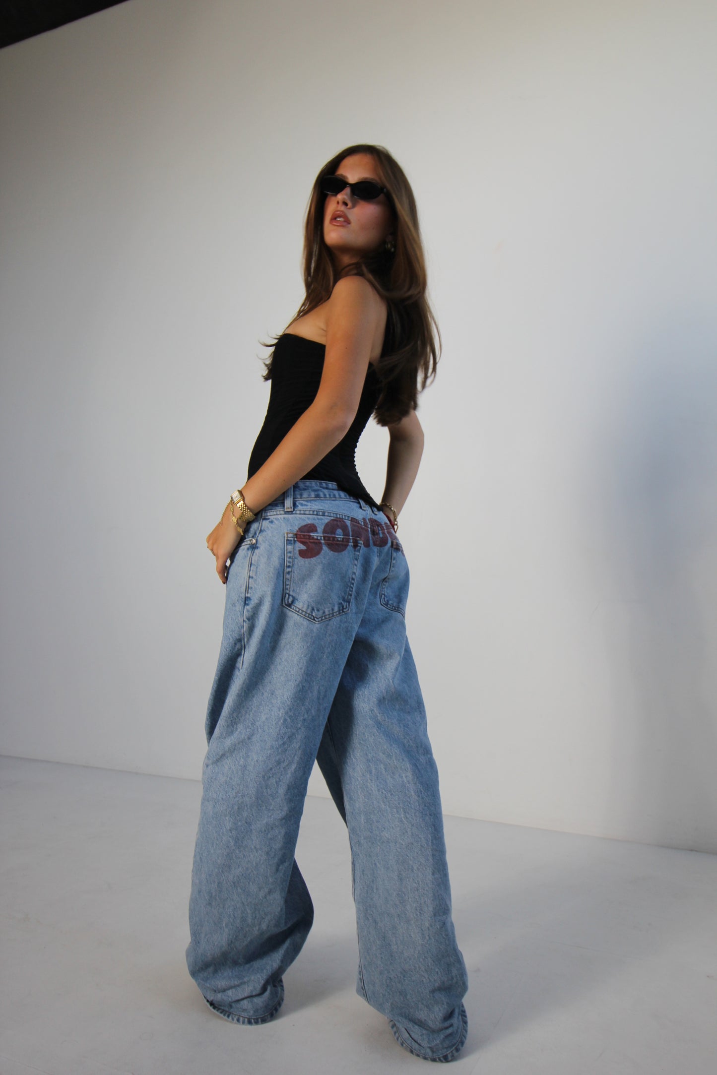 SONDERS cloud font- Red// Baggy Jean