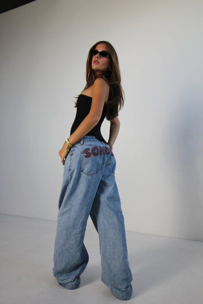 SONDERS cloud font- Red// Baggy Jean