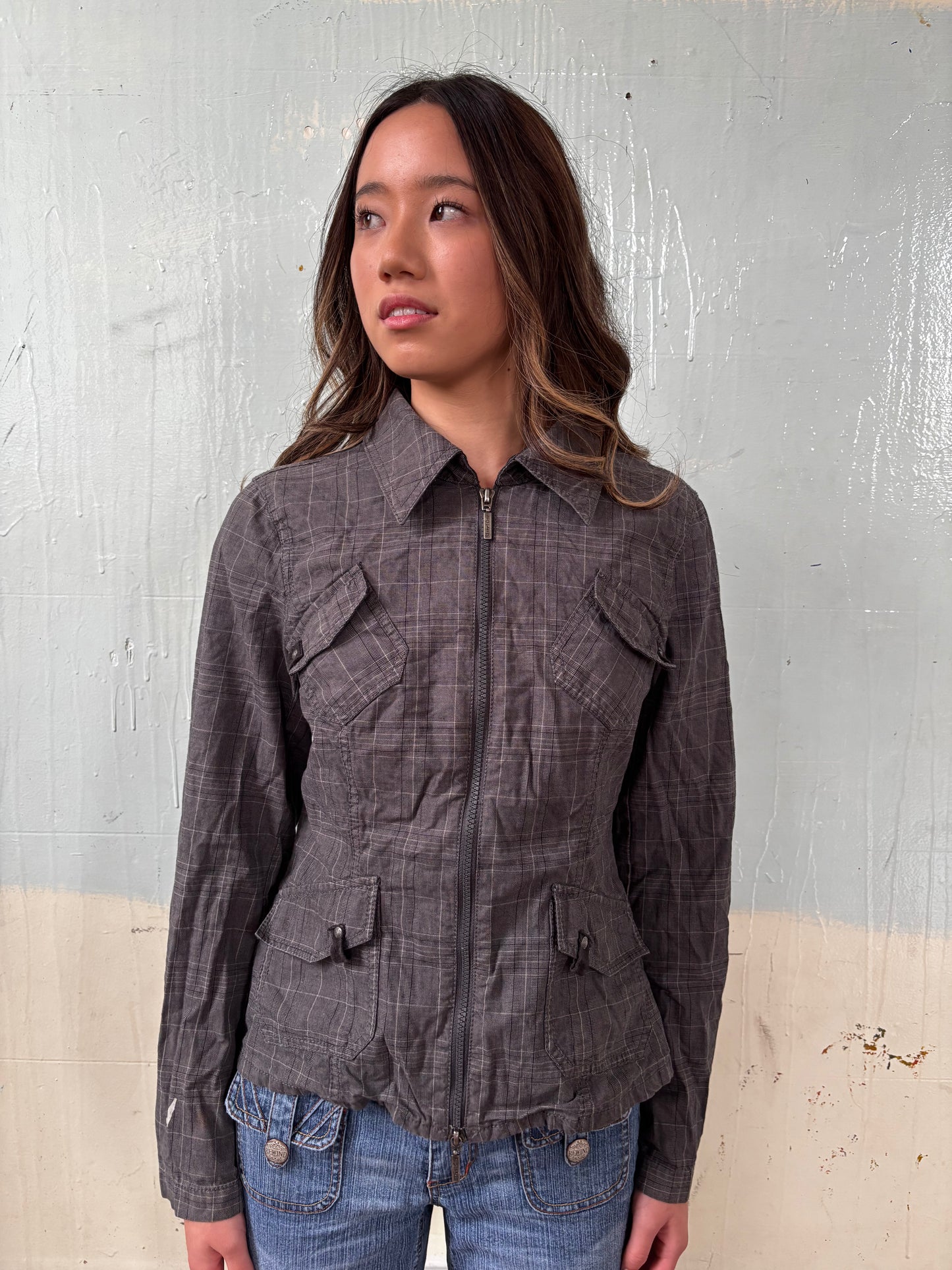 Street One Plaid Jacket