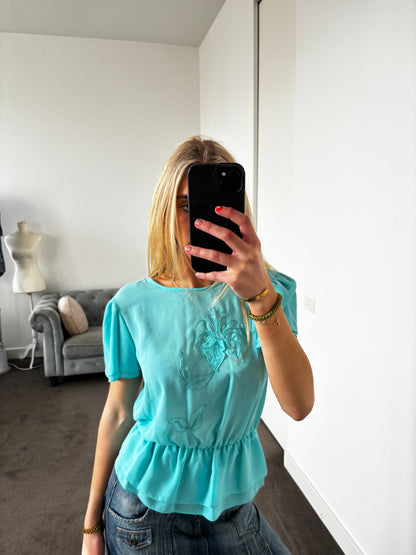 Sheer blue tee