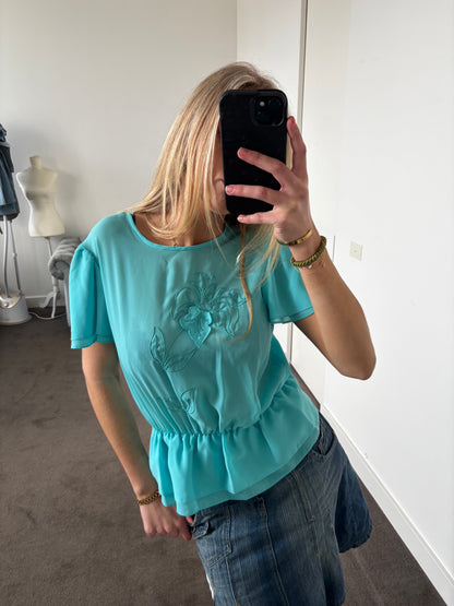 Sheer blue tee