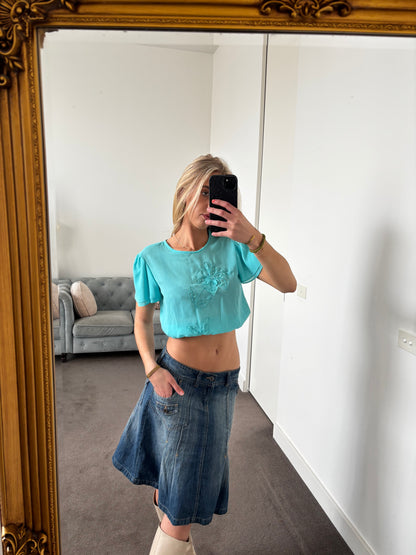 Sheer blue tee