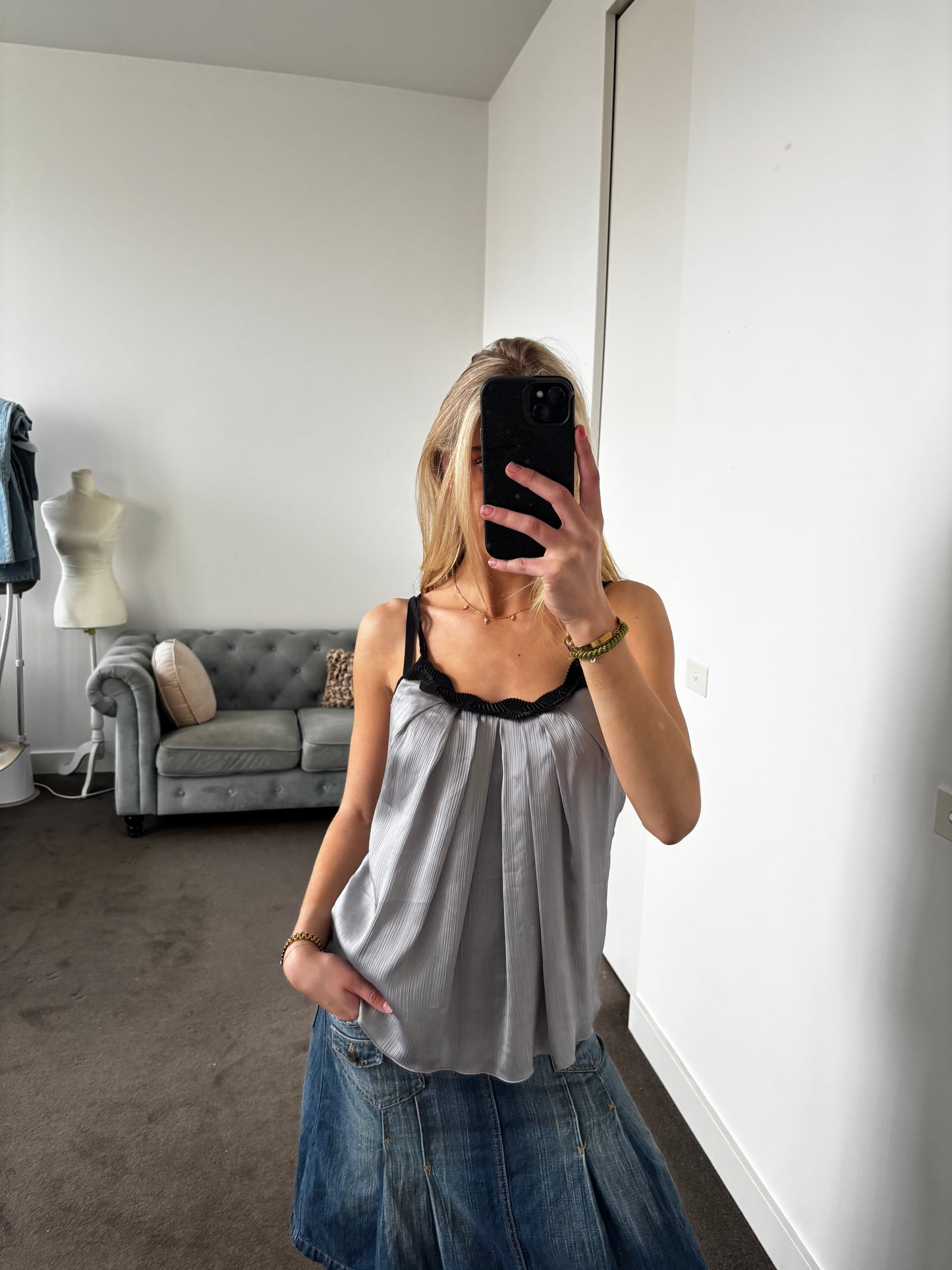 Pilgrim Pleated Cami Top