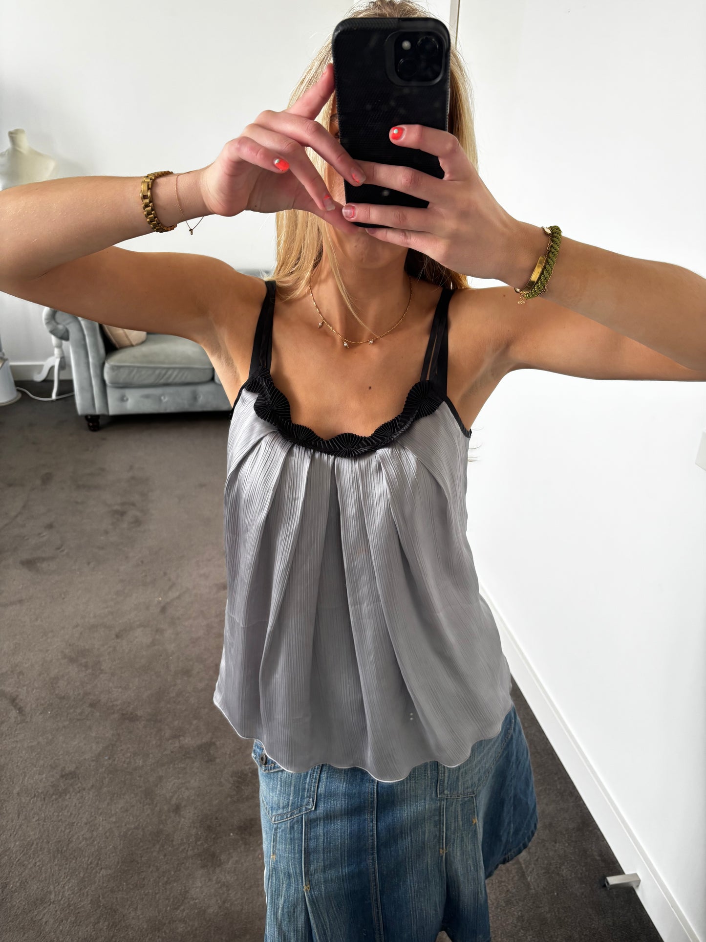 Pilgrim Pleated Cami Top