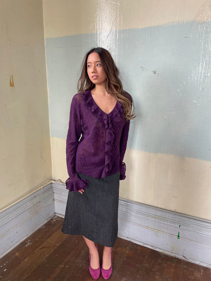 T.L Wood Polkadot Asymmetric skirt
