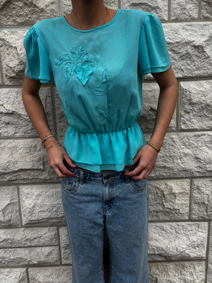 Sheer blue tee