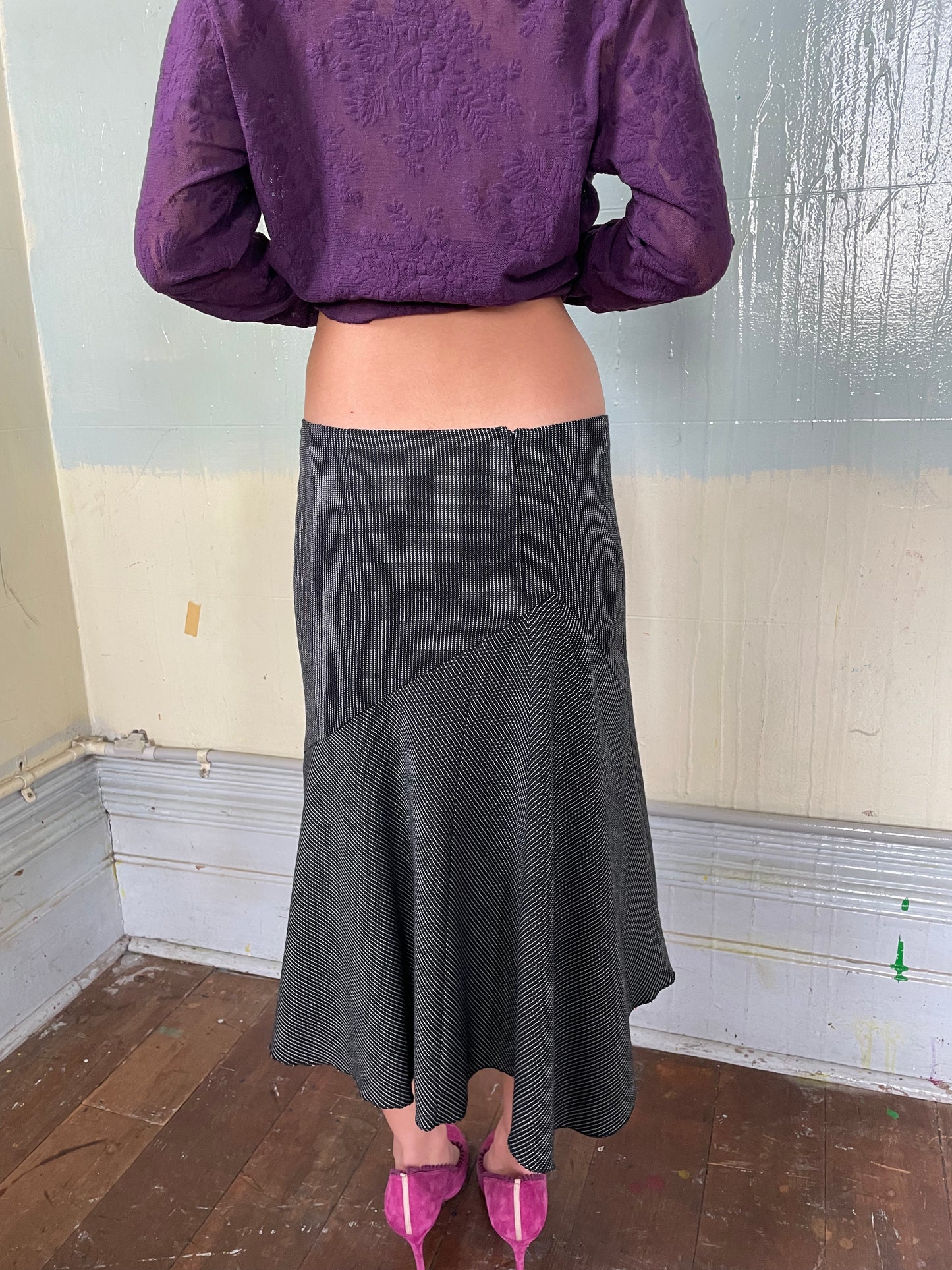 T.L Wood Polkadot Asymmetric skirt