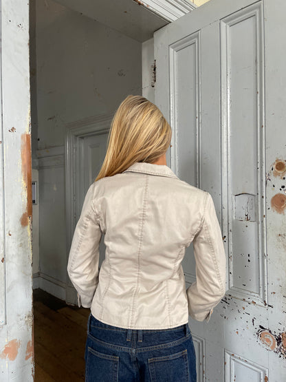 Jigsaw Cropped cotton blazer jacket