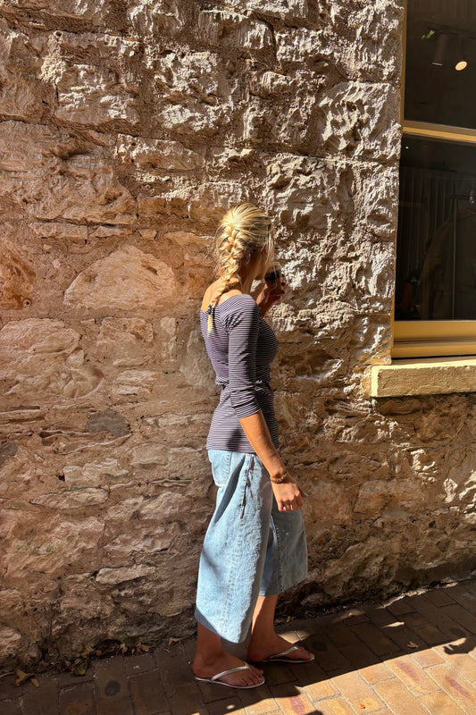 Denim Capri // Light Wash