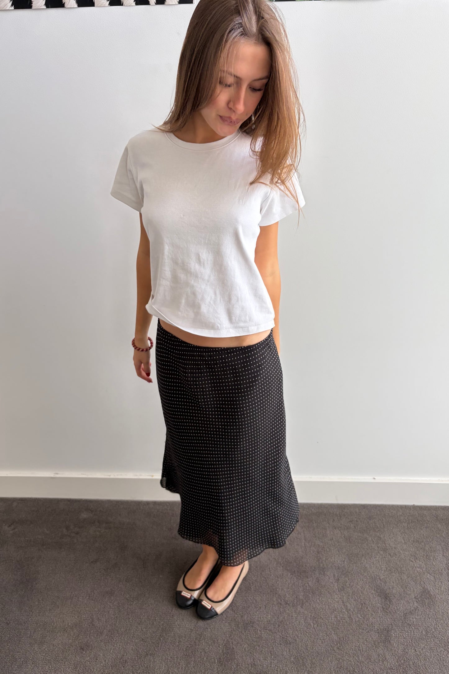 Vintage Spotty Midi Skirt