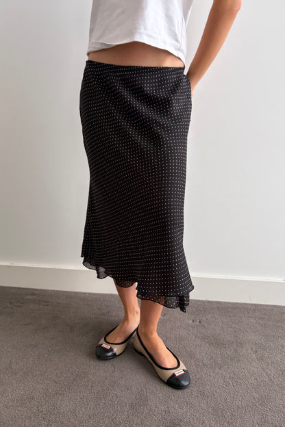 Vintage Spotty Midi Skirt
