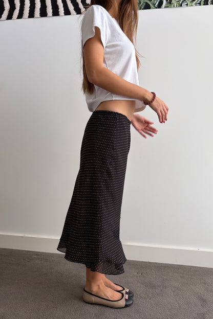 Vintage Spotty Midi Skirt