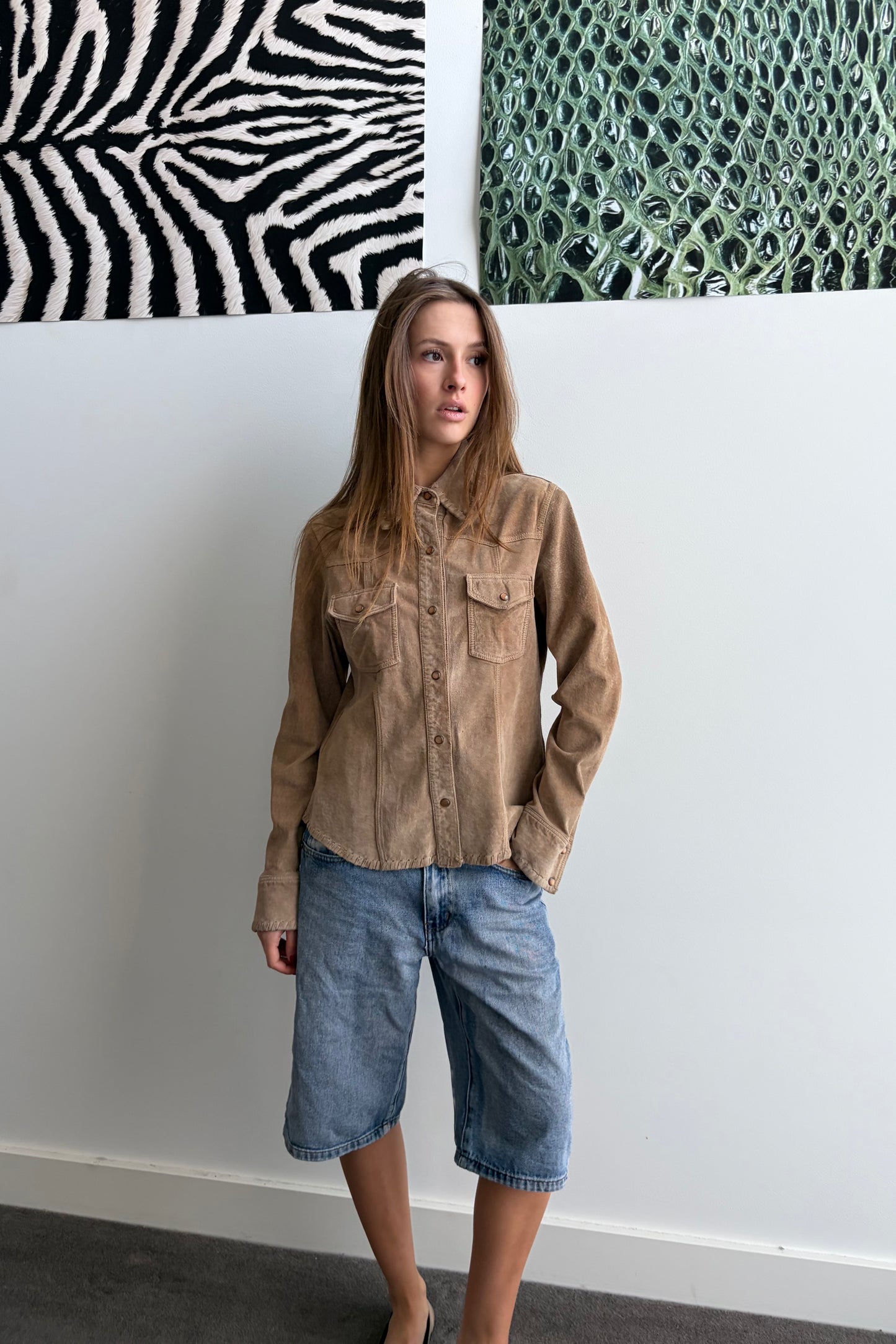 Vintage Camel Suede Jacket