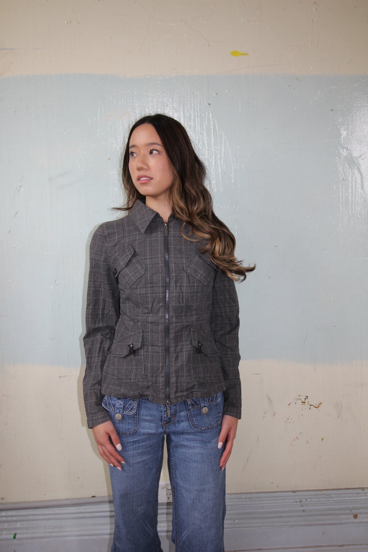 Street One Plaid Jacket