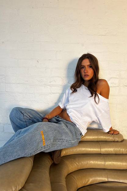 Knee Print- Mango // Baggy Jean