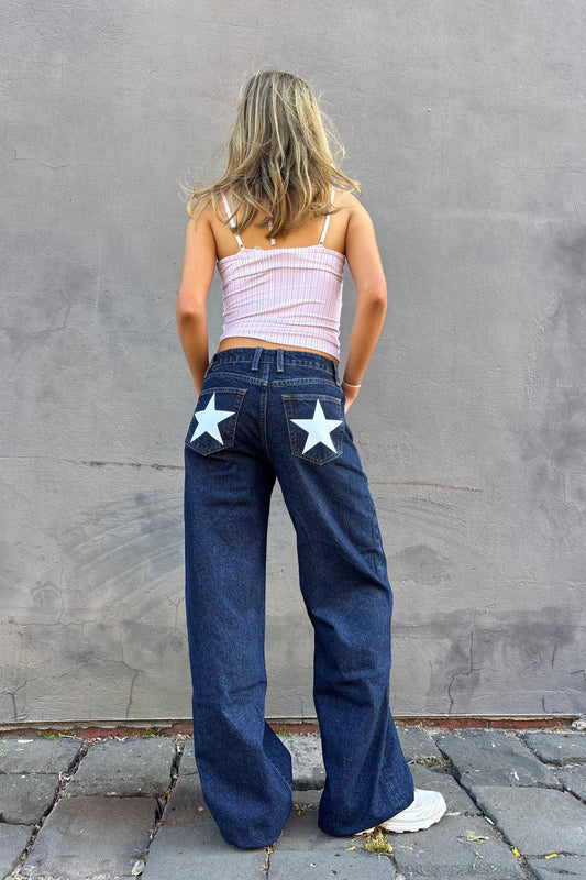 White star print- Double Pockets