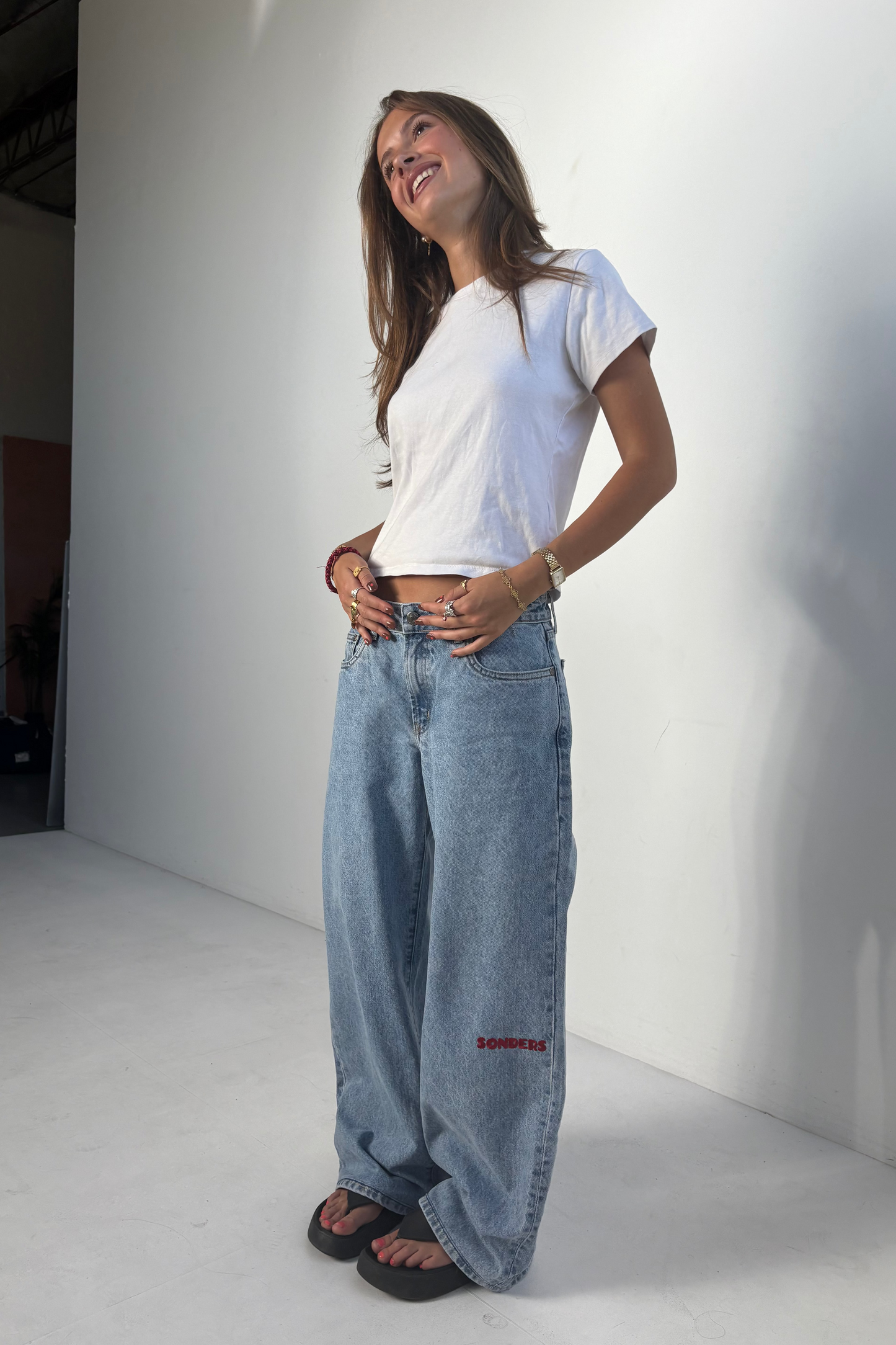 Knee Print- Chili // Baggy Jean