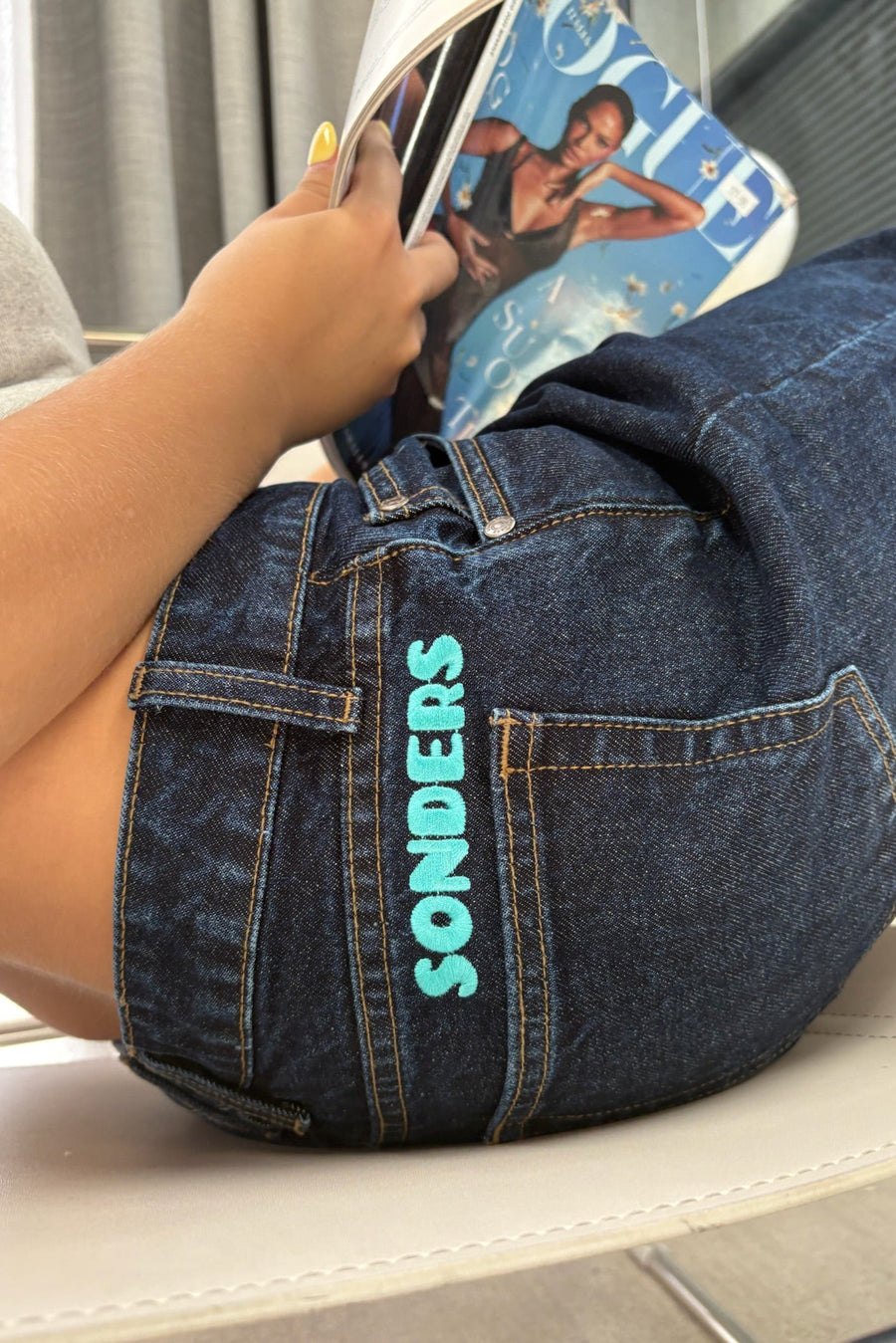 Turquoise Thread // Baggy Jean