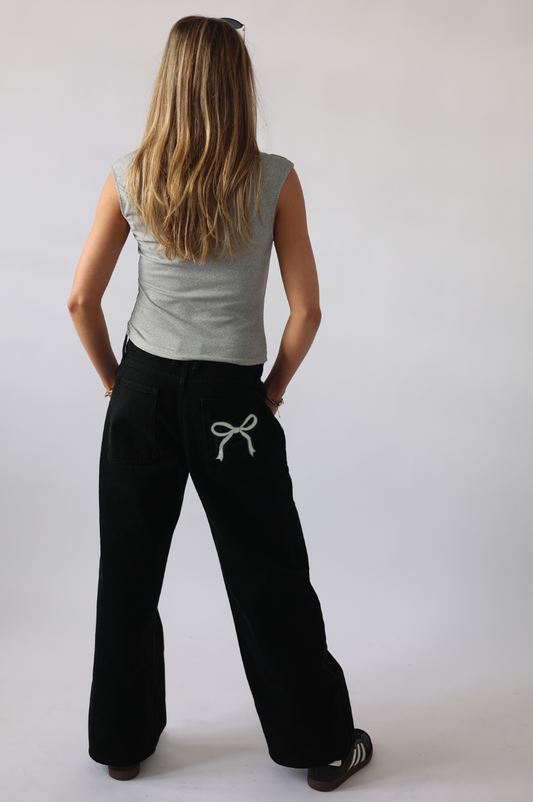 Small Bow print-Right pocket