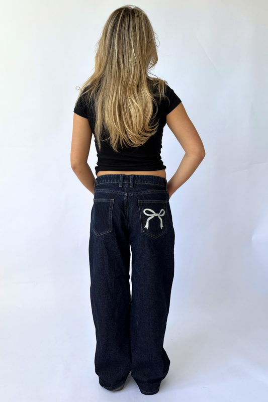 Small Bow print-Right pocket