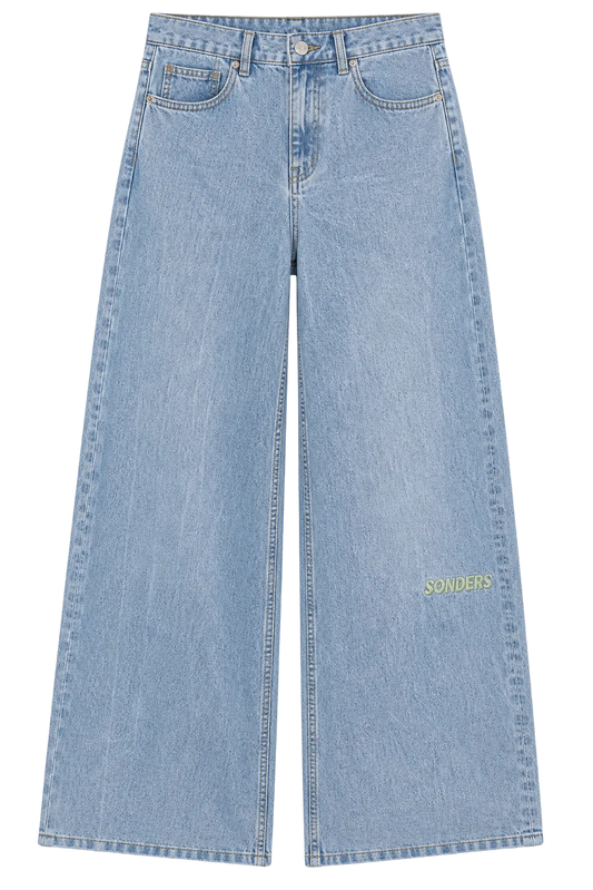 Knee Print- Mint // Baggy Jean