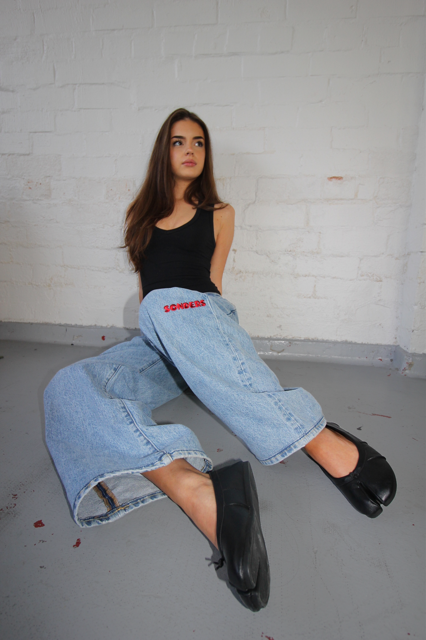Knee Print- Chilli // Baggy Jean