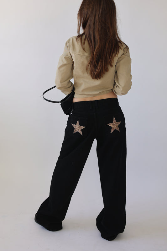 Leopard star print- Double Pockets