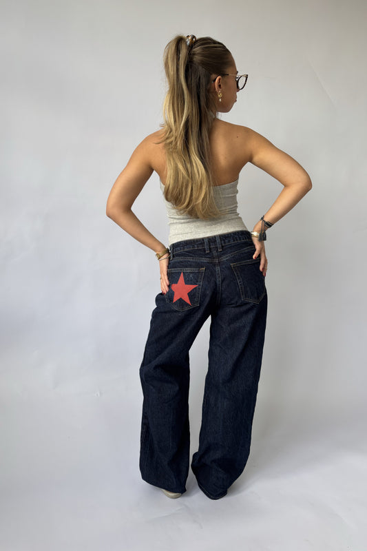 Red star print- Left pocket