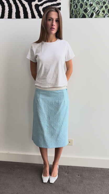 Vintage Baby Blue Midi skirt