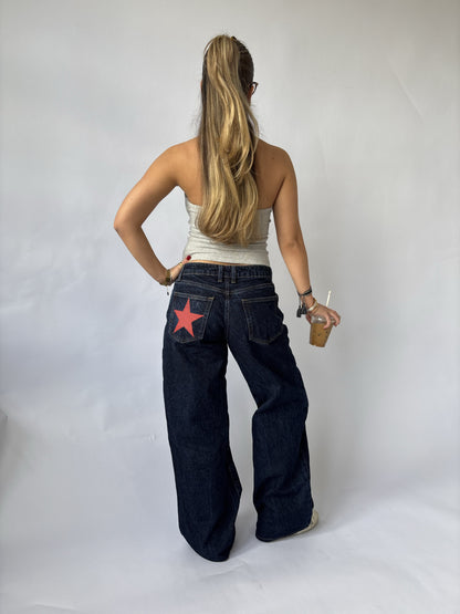 Red star print- Left pocket