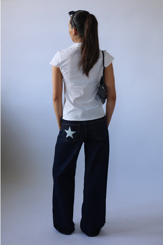 White star print- Left Pocket